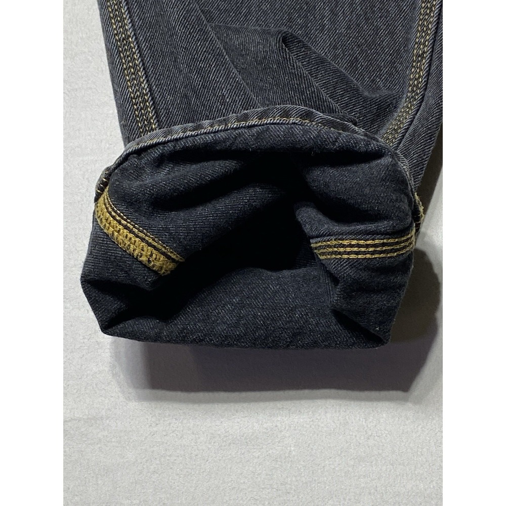 NNSNS Bigfoot Jeans 28x28 Black Baggy Skate Denim Embroidered Y2K - Picture 6 of 8